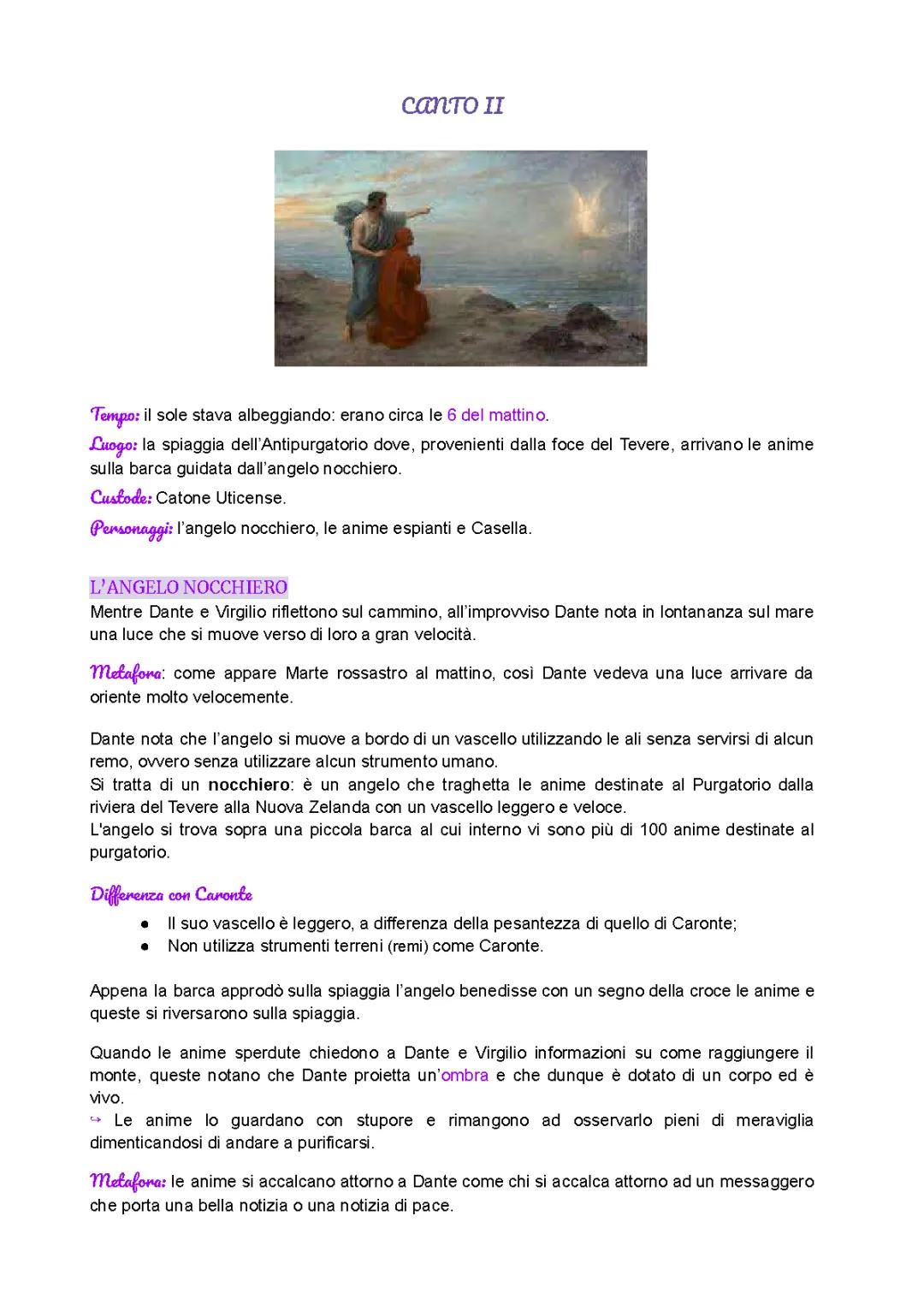 CANTO II - PURGATORIO 