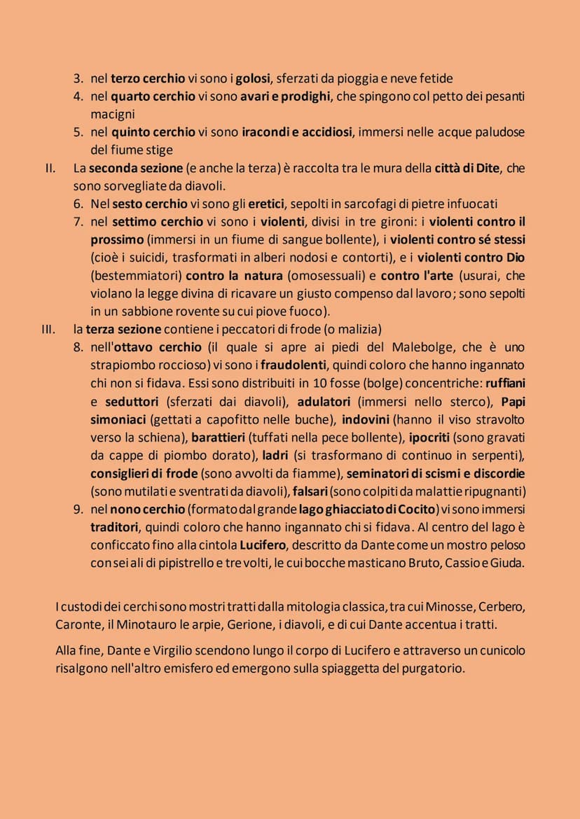 L'Inferno dantesco
All'inizio dell'opera, Dante ha il dubbio di stare andando incontro a un'esperienza
folle, temeraria è contraria alle leg