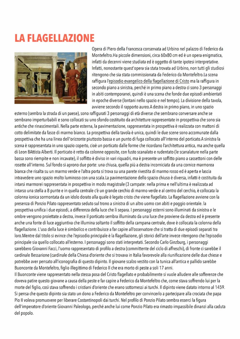 PIERO DELLA FRANCESCA
Piero della Francesca è un artista importante del 400. Nasce a Borgo Sansepolcro (oggi Sansepolcro, in Toscana vicino 