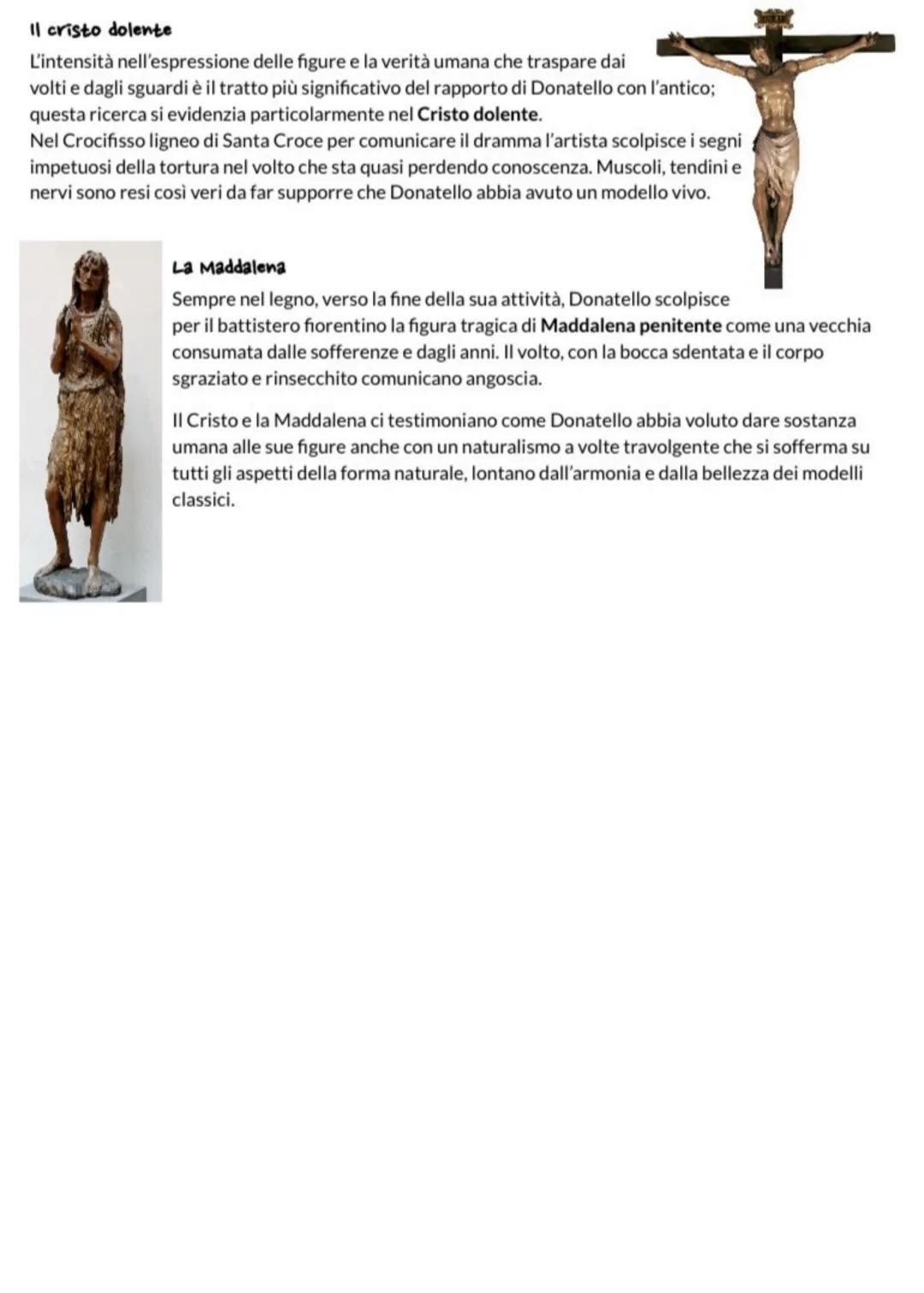 # Donatello

Donato di Niccolò di Betto Bardi, detto Donatello, nasce a Firenze nel 1386 da un cardatore di lana. Tra
il 1402 e il 1404 si c