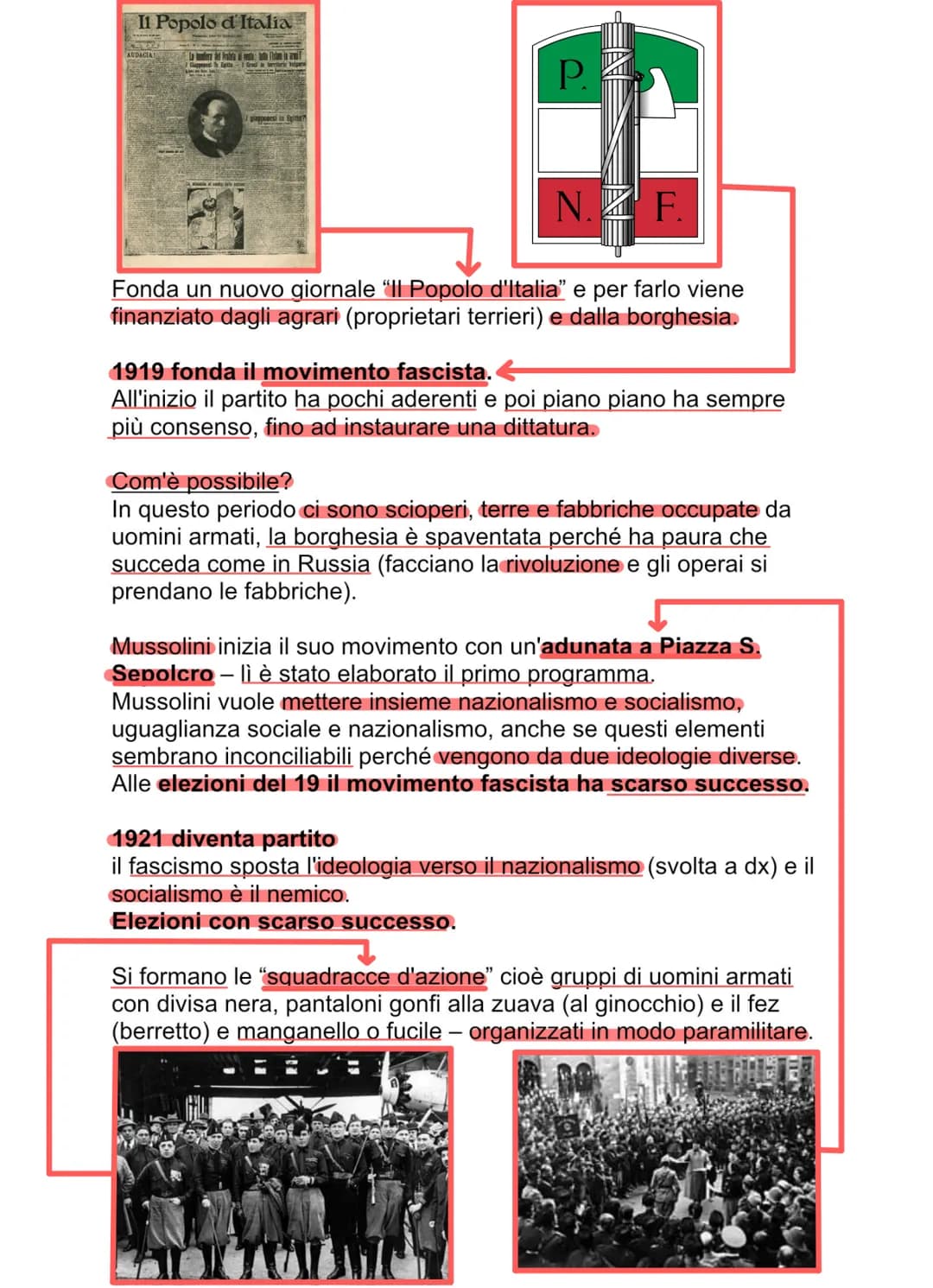 FASCISMO e BENITO
MUSSOLINI
Ricorda il film "Vincere".
Mussolini è romagnolo, maestro elementare, diventa militante del
Partito Socialista I
