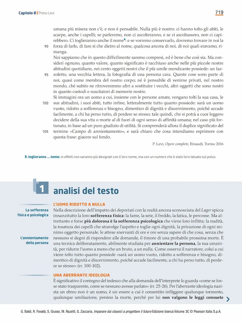 710
TRACKER
DAL SECONDO DOPOGUERRA A OGGI
CAPITOLO 8
Primo
Levi
Le testimonianze del Lager
A lungo Primo Levi fu considerato solo come un
no