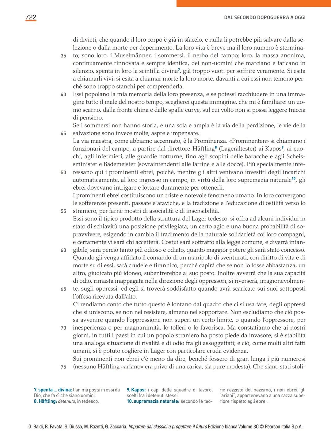 710
TRACKER
DAL SECONDO DOPOGUERRA A OGGI
CAPITOLO 8
Primo
Levi
Le testimonianze del Lager
A lungo Primo Levi fu considerato solo come un
no