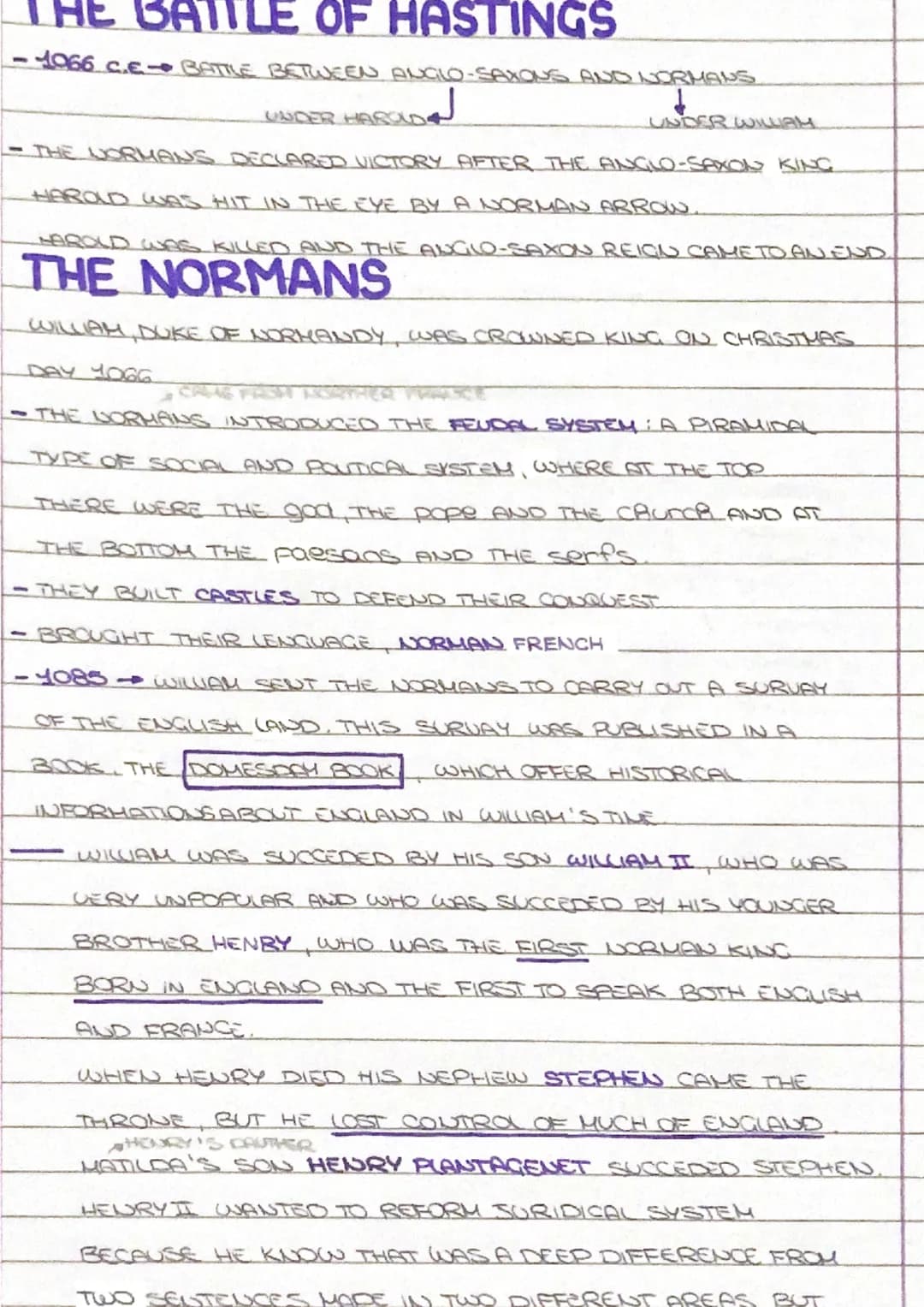 THE BATTLE OF HASTINGS
-1066.c.c→ BATTLE BETWEEN ANGLO-SAXONS AND NORMANS
NORMANS
UNDER WILLIAH.
لهمة
- THE WORMANS DECLARED VICTORY AFTER T