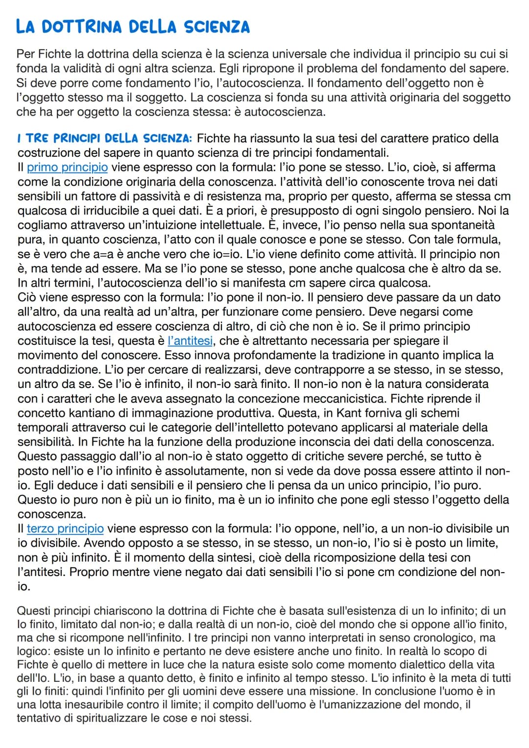 Johann Goutier Fichte
Critici immediati di Kant e dibattito sulla cosa in sè: Prima di Fichte, fondatore vero e
proprio dell'idealismo, ci s