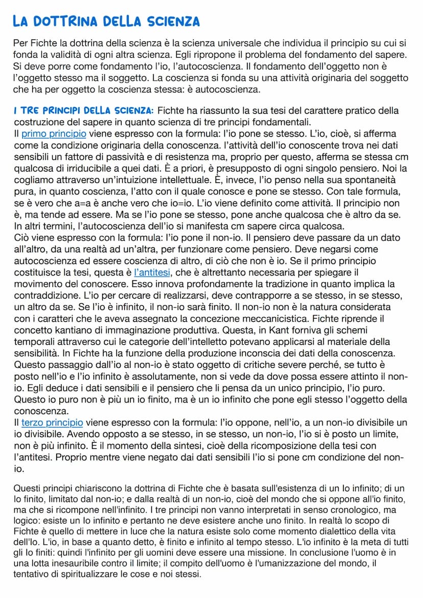 Johann Goutier Fichte
Critici immediati di Kant e dibattito sulla cosa in sè: Prima di Fichte, fondatore vero e
proprio dell'idealismo, ci s