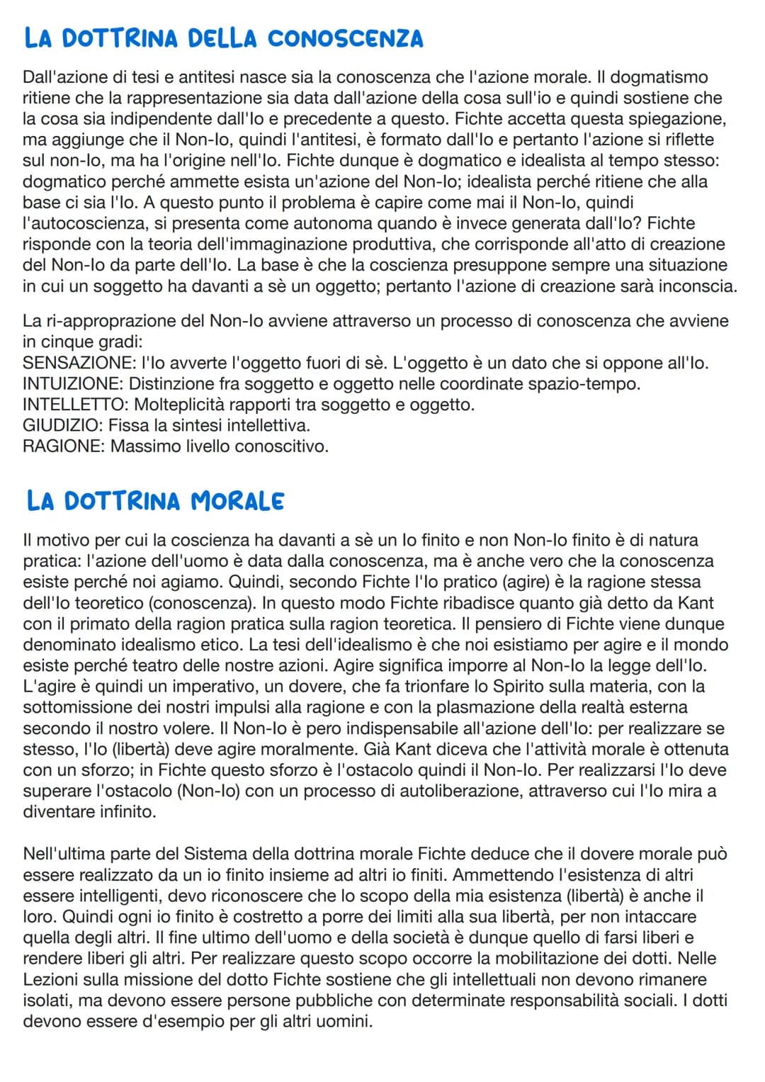 Johann Goutier Fichte
Critici immediati di Kant e dibattito sulla cosa in sè: Prima di Fichte, fondatore vero e
proprio dell'idealismo, ci s