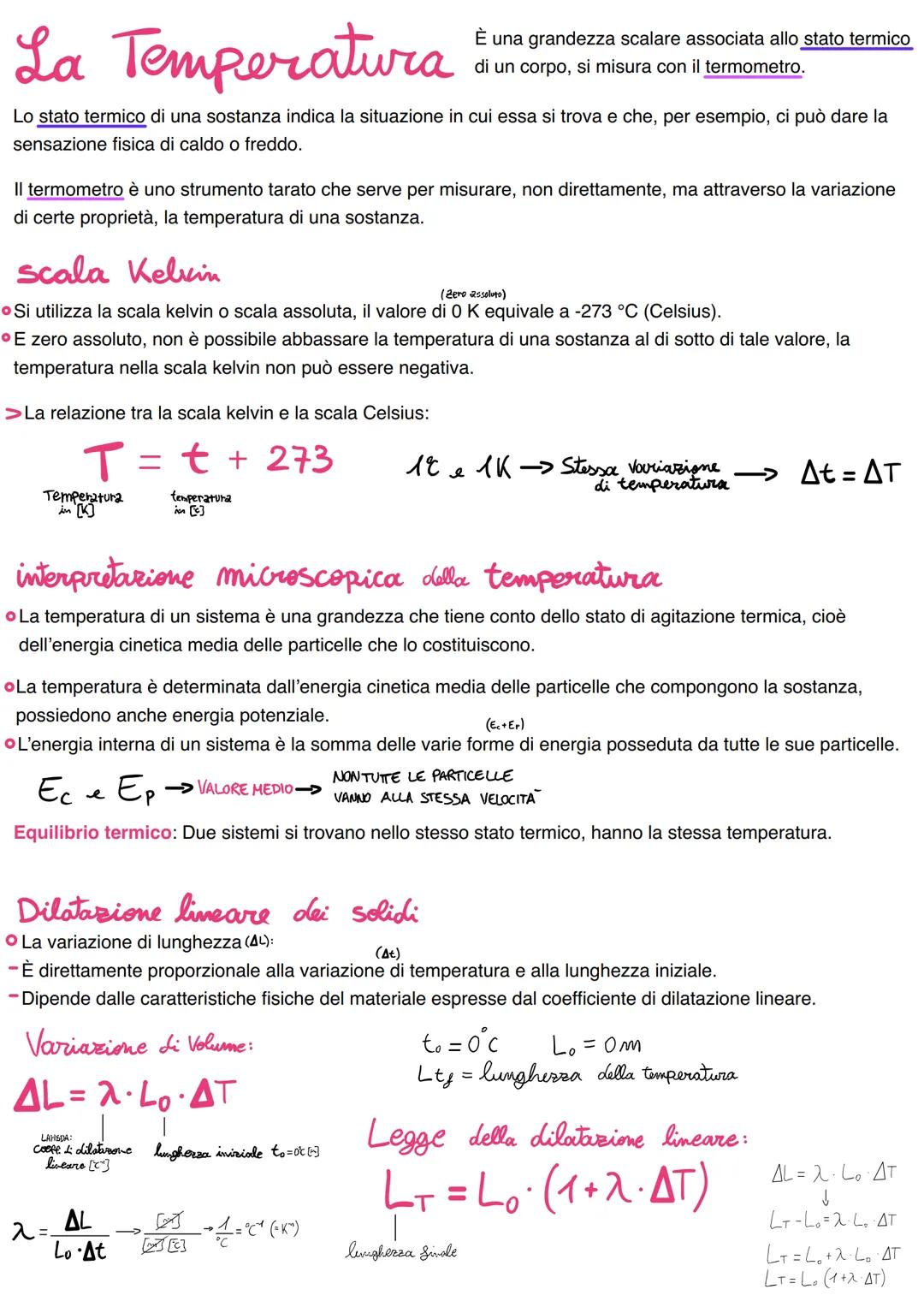 # La Temperatura

È una grandezza scalare associata allo stato termico
di un corpo, si misura con il termometro.

Lo stato termico di una so
