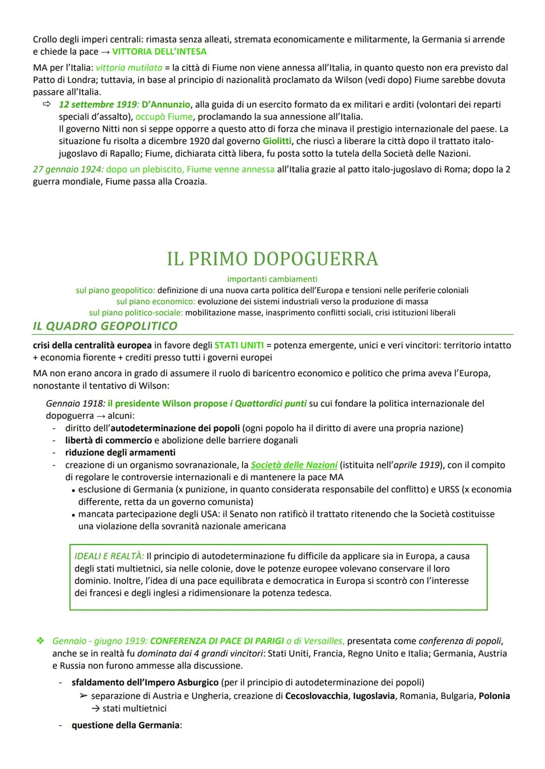 LA PRIMA GUERRA MONDIALE
detta anche "Grande guerra" per la lunghezza e la distruttività
(estate 1914-autunno 1918)
Evento scatentante: assa