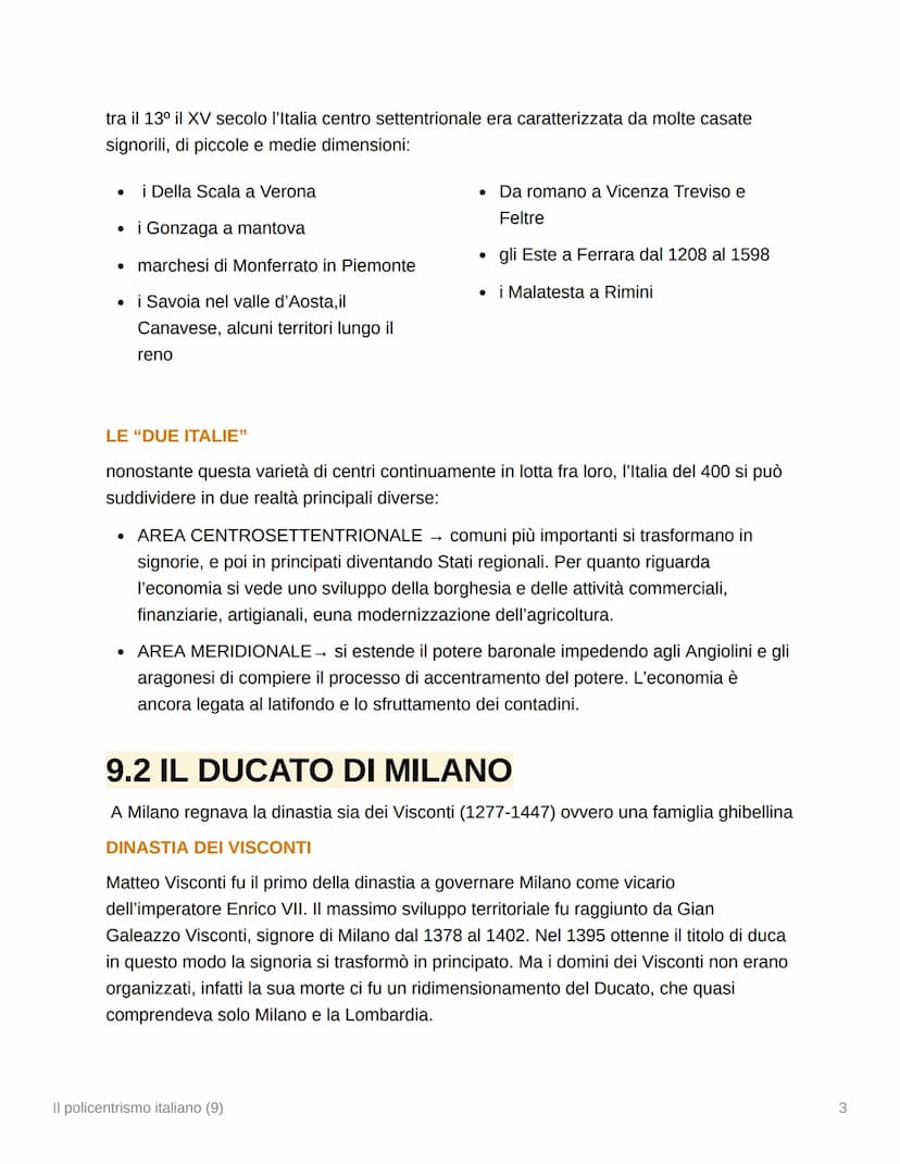 JHELET
nun
Il policentrismo italiano (9)
9.1 La trasformazione dei comuni: Signorie
e principati
Il policentrismo italiano (9)
tra la fine d