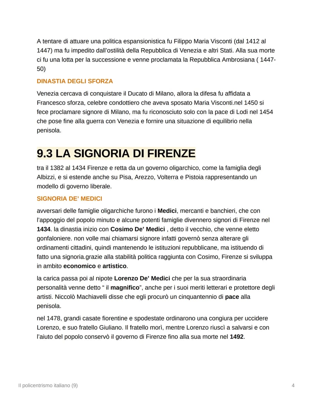 JHELET
nun
Il policentrismo italiano (9)
9.1 La trasformazione dei comuni: Signorie
e principati
Il policentrismo italiano (9)
tra la fine d