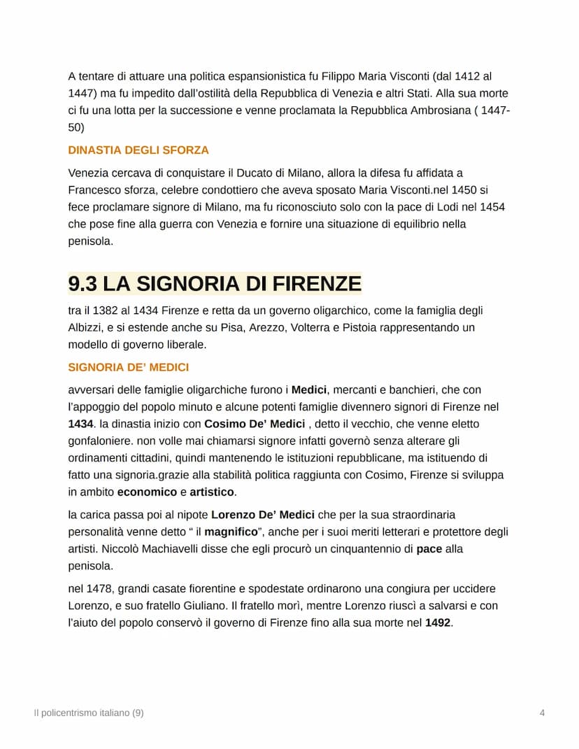 JHELET
nun
Il policentrismo italiano (9)
9.1 La trasformazione dei comuni: Signorie
e principati
Il policentrismo italiano (9)
tra la fine d