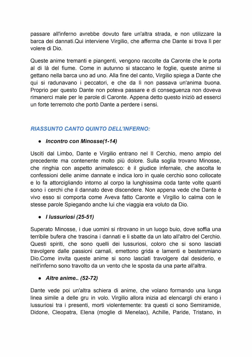 RIASSUNTO CANTO TERZO DELL'INFERNO:
• La porta:
Il canto si apre con una anafora, in cui la porta parla di sé in prima persona
raccontando d
