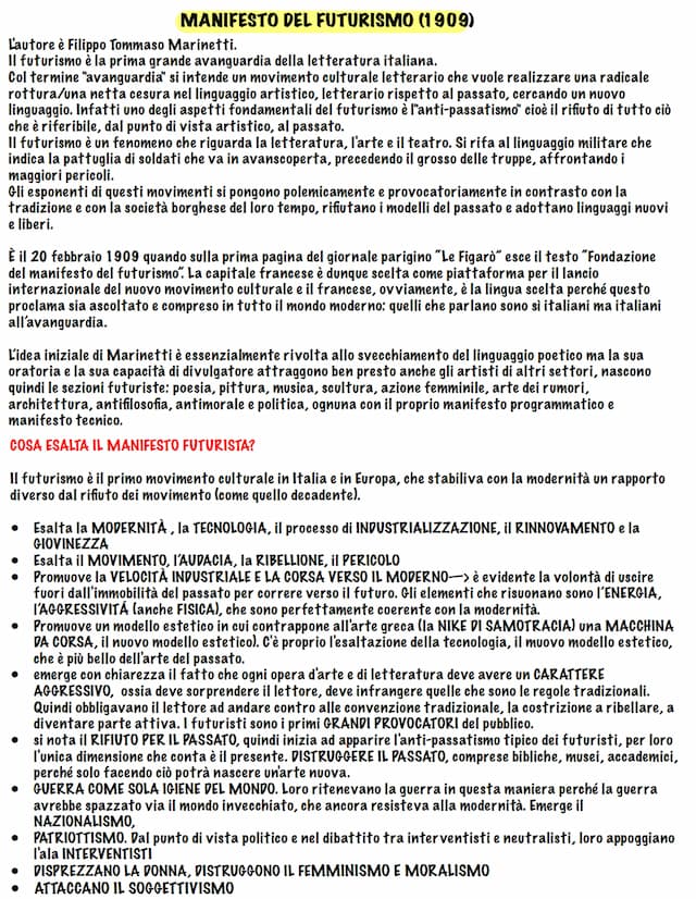 Know Manifesto del futurismo di Tommaso Marinetti thumbnail