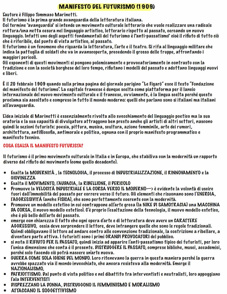 Know Manifesto del futurismo di Tommaso Marinetti thumbnail