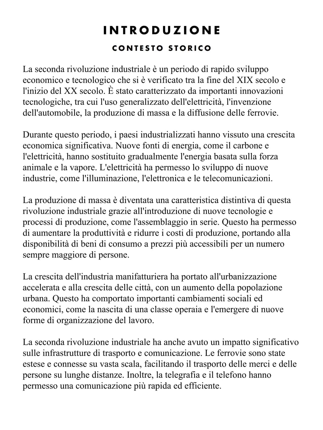 Electricine
ALEXANDER DI MARTINO
LA SECONDA RIVOLUZIONE
INDUSTRIALE
NUOVA EDIZIONE
Eclairage de Luxe INTRODUZIONE.........
CONTESTO STORICO 