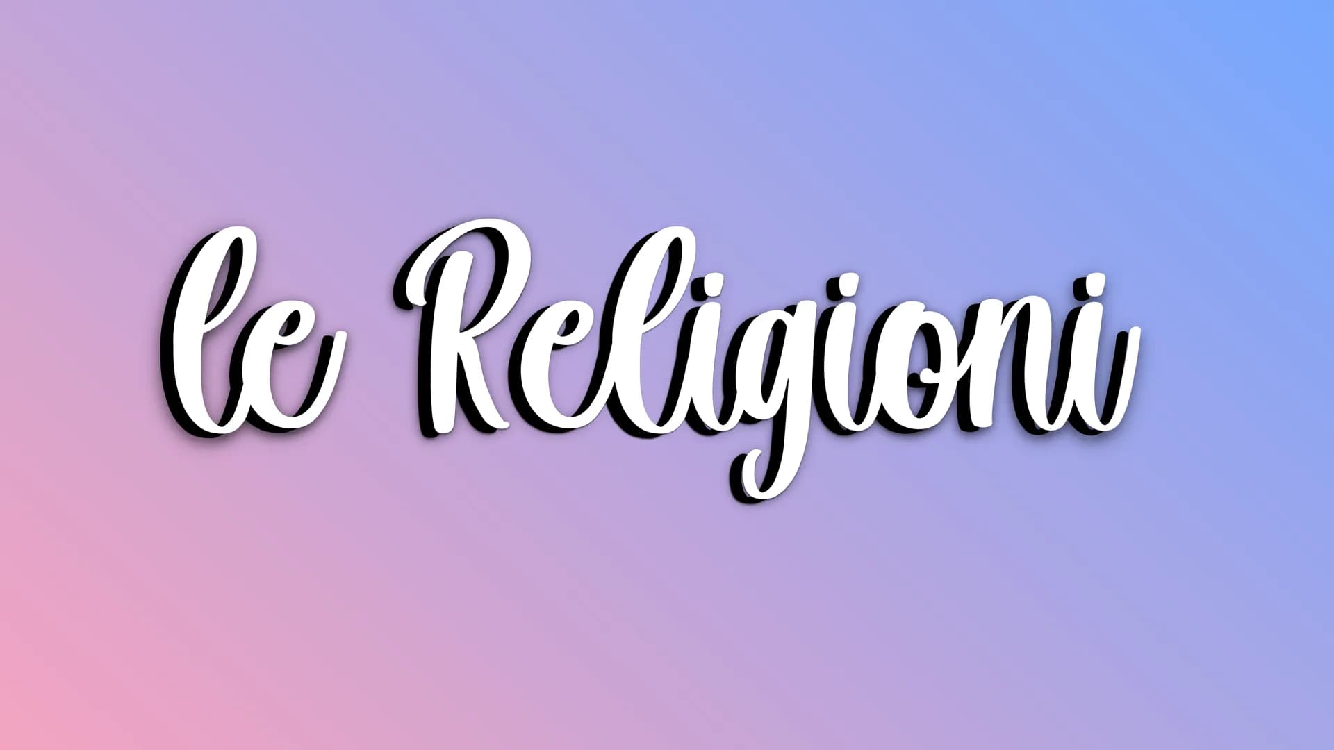 le Religioni le Cristianesimo
Il Cristianesimo è una religione monoteista il cui fondatore è
Gesù, morto e risorto per la salvezza dell'uman
