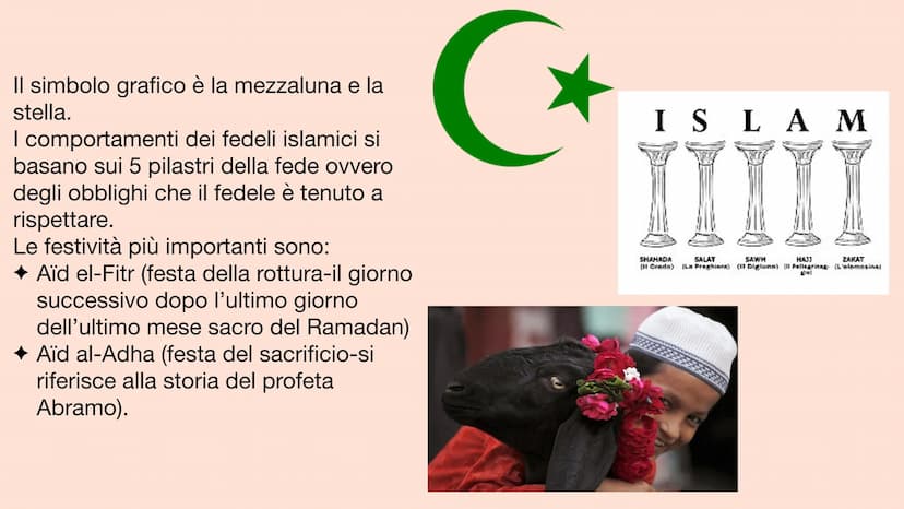 le Religioni le Cristianesimo
Il Cristianesimo è una religione monoteista il cui fondatore è
Gesù, morto e risorto per la salvezza dell'uman