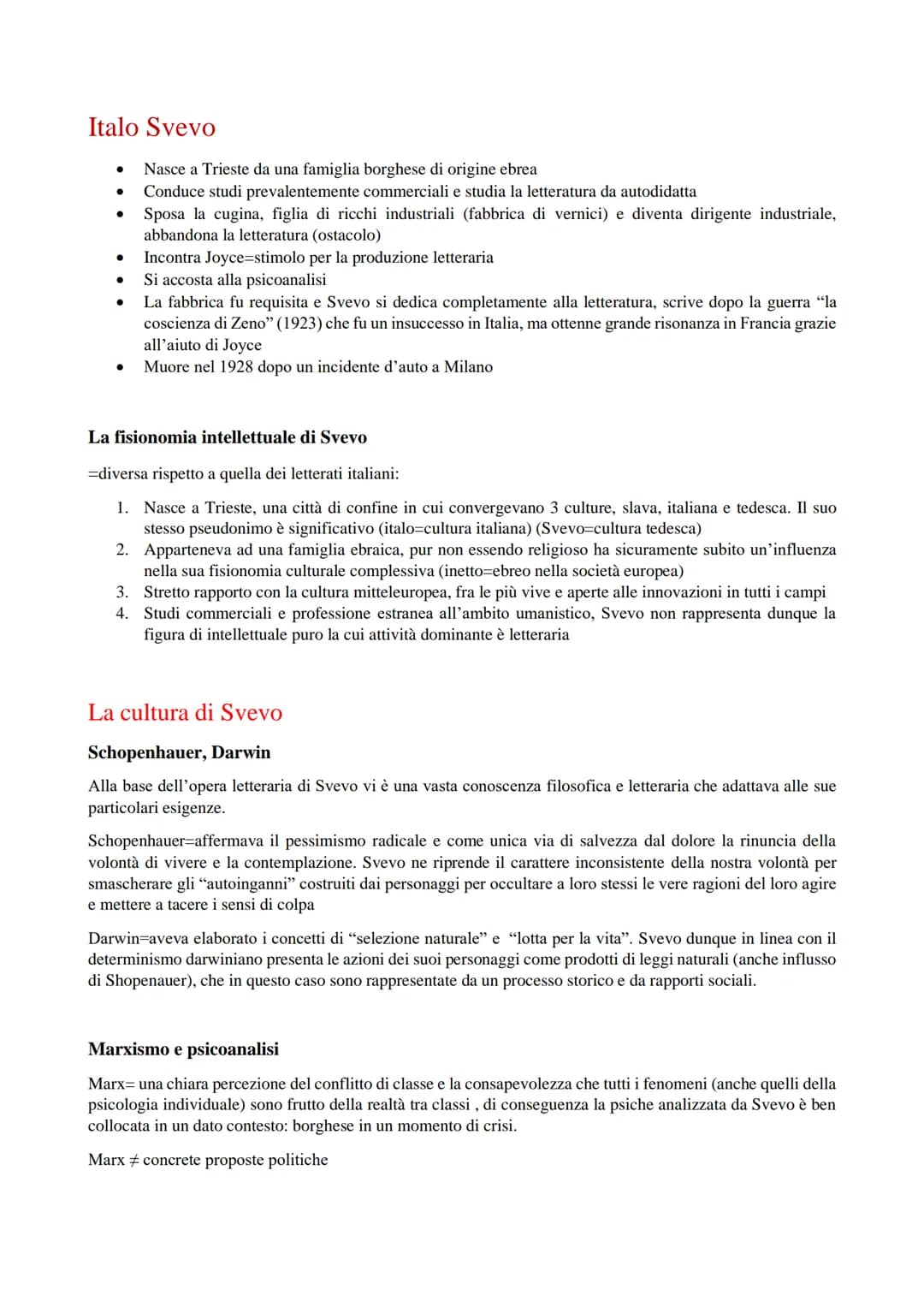 Italo Svevo
●
●
●
●
Nasce a Trieste da una famiglia borghese di origine ebrea
Conduce studi prevalentemente commerciali e studia la letterat