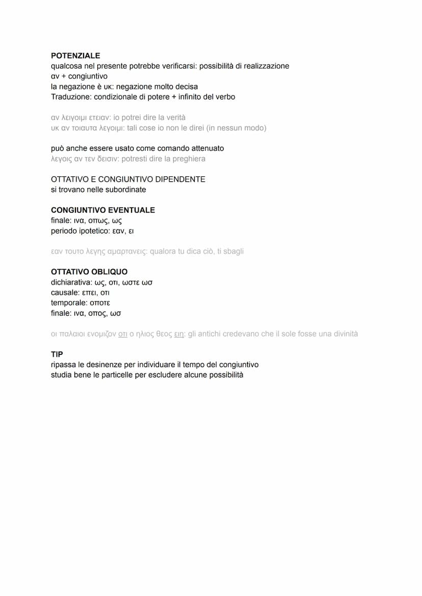 Latino
Congiuntivo
Il congiuntivo è il modo della SOGGETTIVITÀ
• congiungere il modo delle proposizioni subordinate
CONGIUNTIVO INDIPENDENTE
