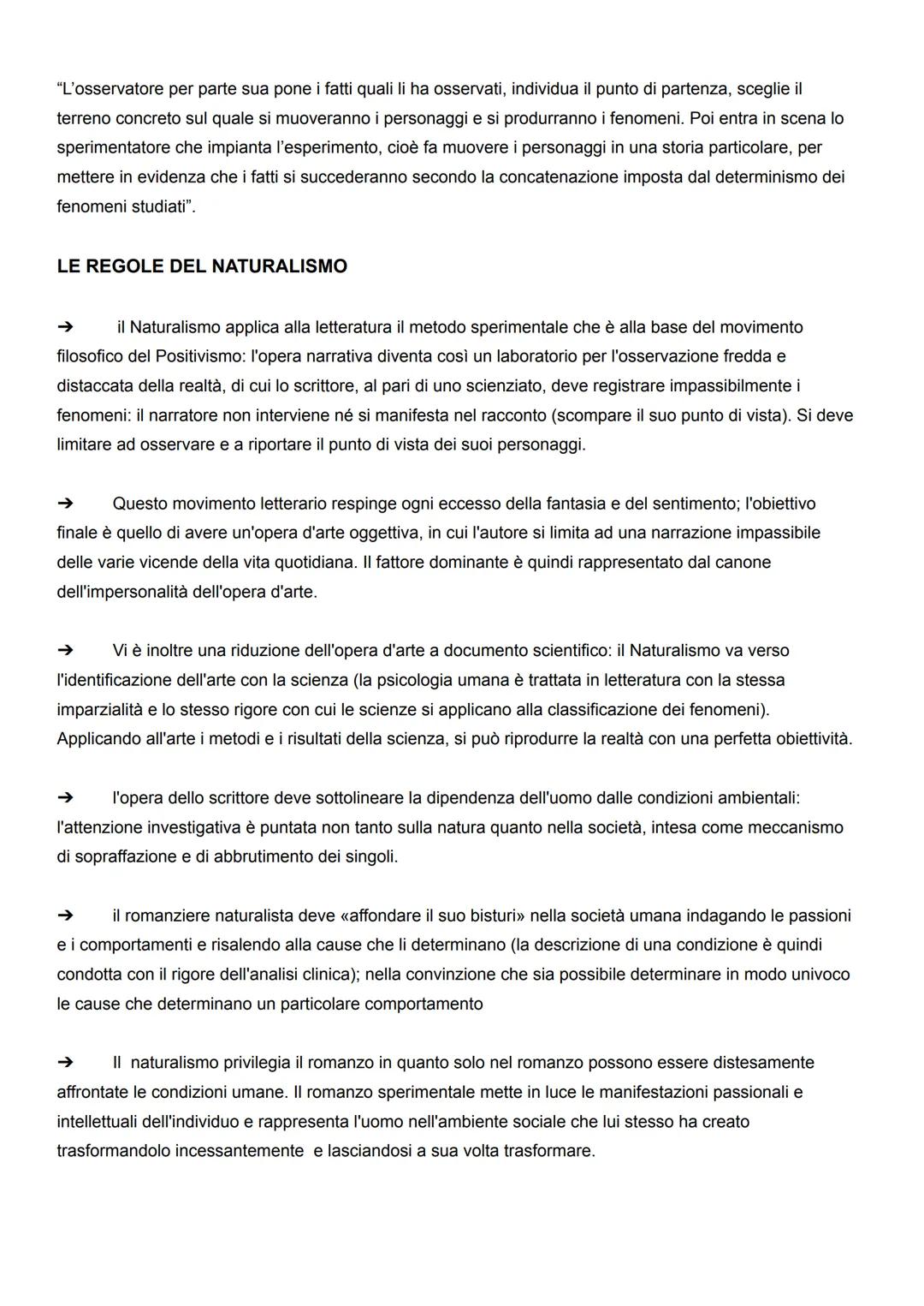 
<p>Il Naturalismo è una corrente letteraria che si sviluppa in Francia tra il 1870 e il 1890 circa, durante il periodo positivista. La corr