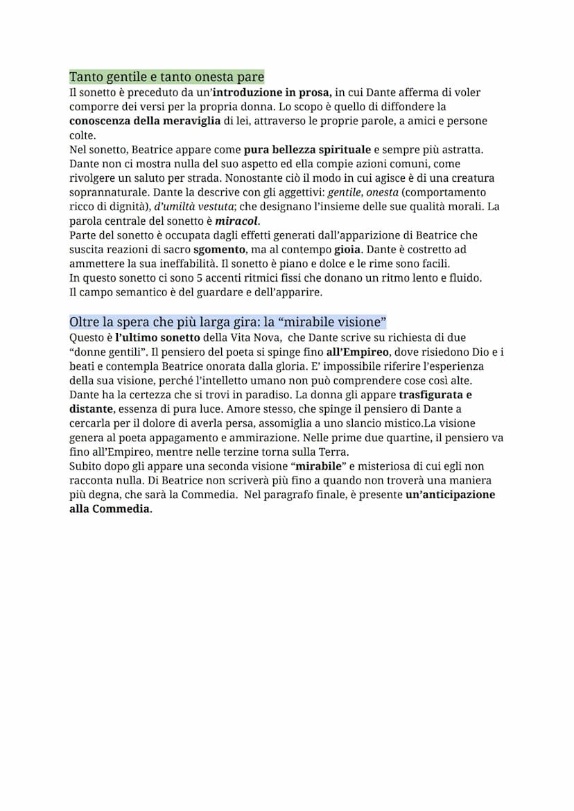 DANTE
LA VITA NOVA= vita rinnovata
Dopo la morte di Beatrice, Dante sceglie alcuni dei componimenti della sua giovinezza
e li collega con pa