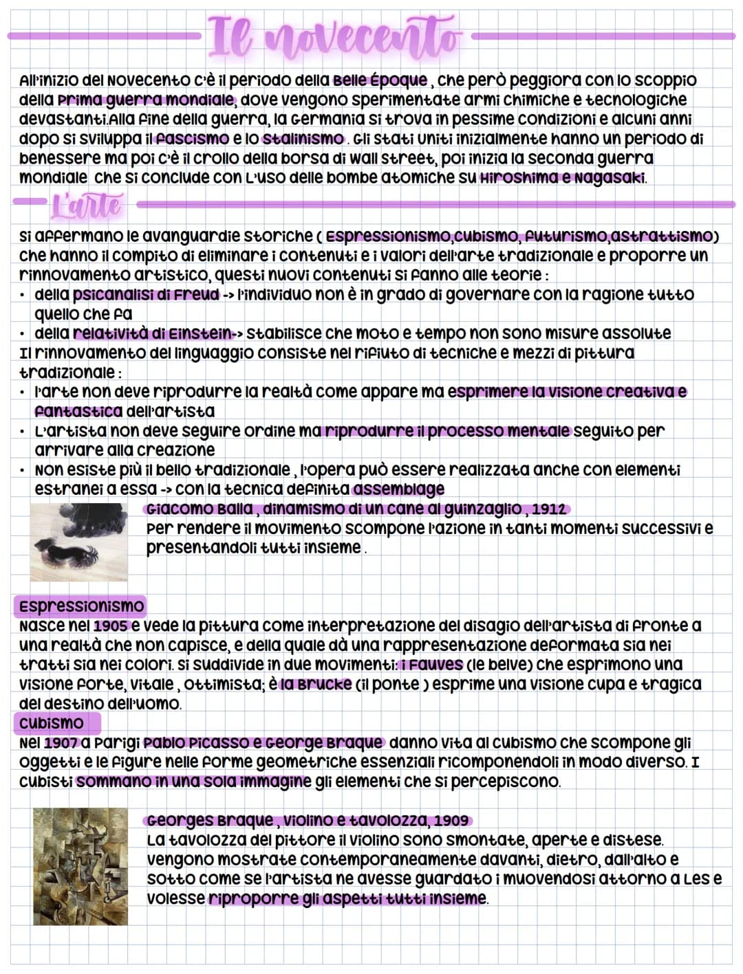 Il novecento
All'inizio del Novecento c'è il periodo della Belle Époque, che però peggiora con lo scoppio
della prima guerra mondiale, dove 