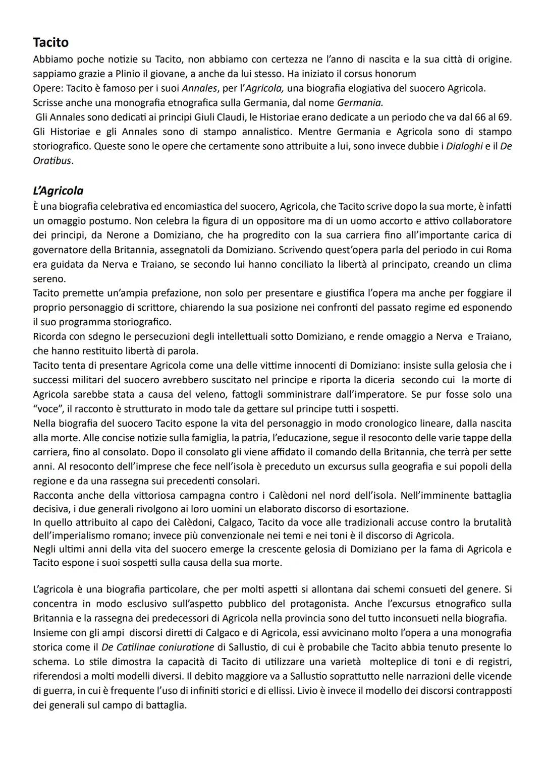 # Tacito

Abbiamo poche notizie su Tacito, non abbiamo con certezza ne l'anno di nascita e la sua città di origine.
sappiamo grazie a Plinio