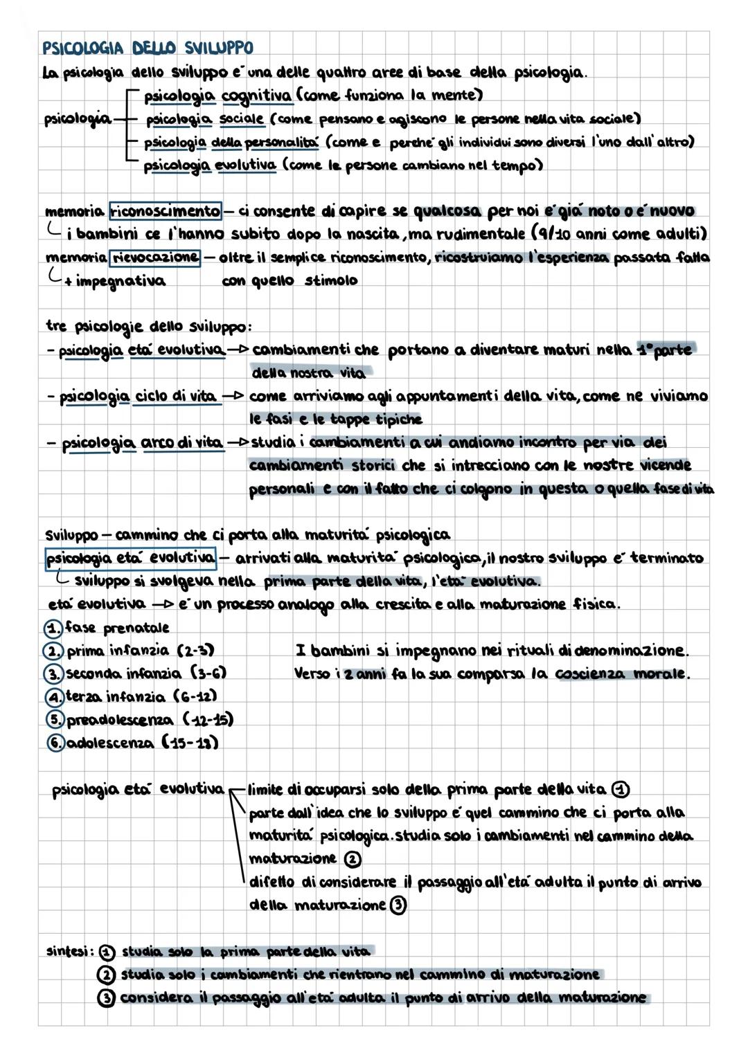 PSICOLOGIA DELLO SVILUPPO
La psicologia dello sviluppo e una delle quattro aree di base della psicologia.
psicologia cognitiva (come funzion
