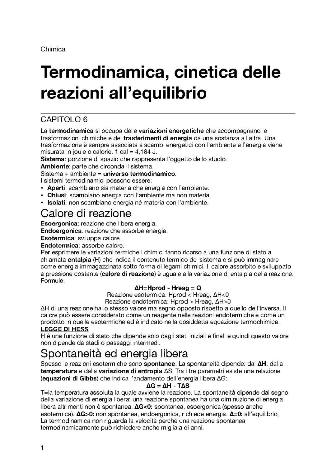 Termodinamica - test di medicina