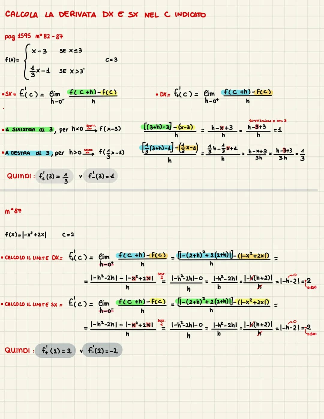 Date :
o una FUNZIONE qualunque
o TANGENTE in un punto
e il mumero:
Ay
Ax
=
DERIVATE
RAPPORTO INCREHENTALE
Relativo al punto Xo e all'increm