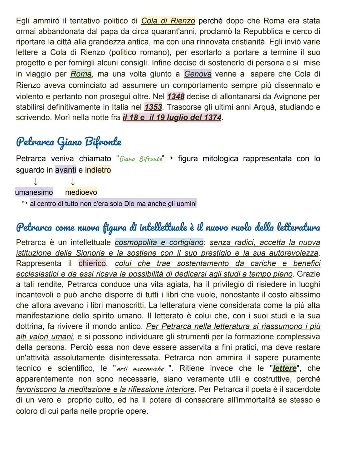 Francesco Petrarca
La Vita
Petrarca nacque ad Arezzo il 20 luglio 1304, da una famiglia borghese. Il padre era un
notaio, ed era stato esili