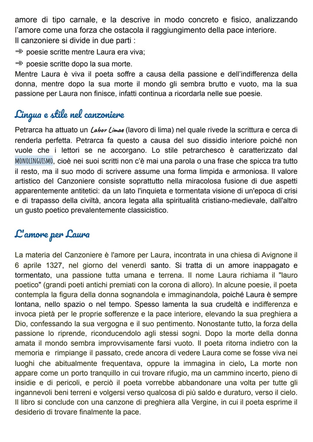 Francesco Petrarca
La Vita
Petrarca nacque ad Arezzo il 20 luglio 1304, da una famiglia borghese. Il padre era un
notaio, ed era stato esili