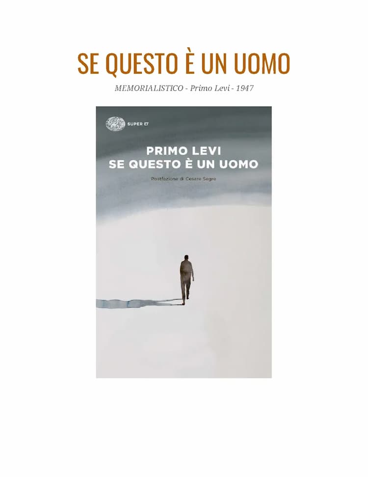 Know Primo Levi (Vita e Poetica), Se questo è un uomo (Spiegazione) thumbnail