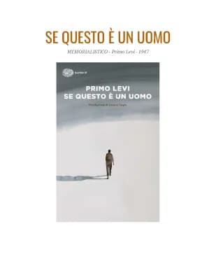 Know Primo Levi (Vita e Poetica), Se questo è un uomo (Spiegazione) thumbnail