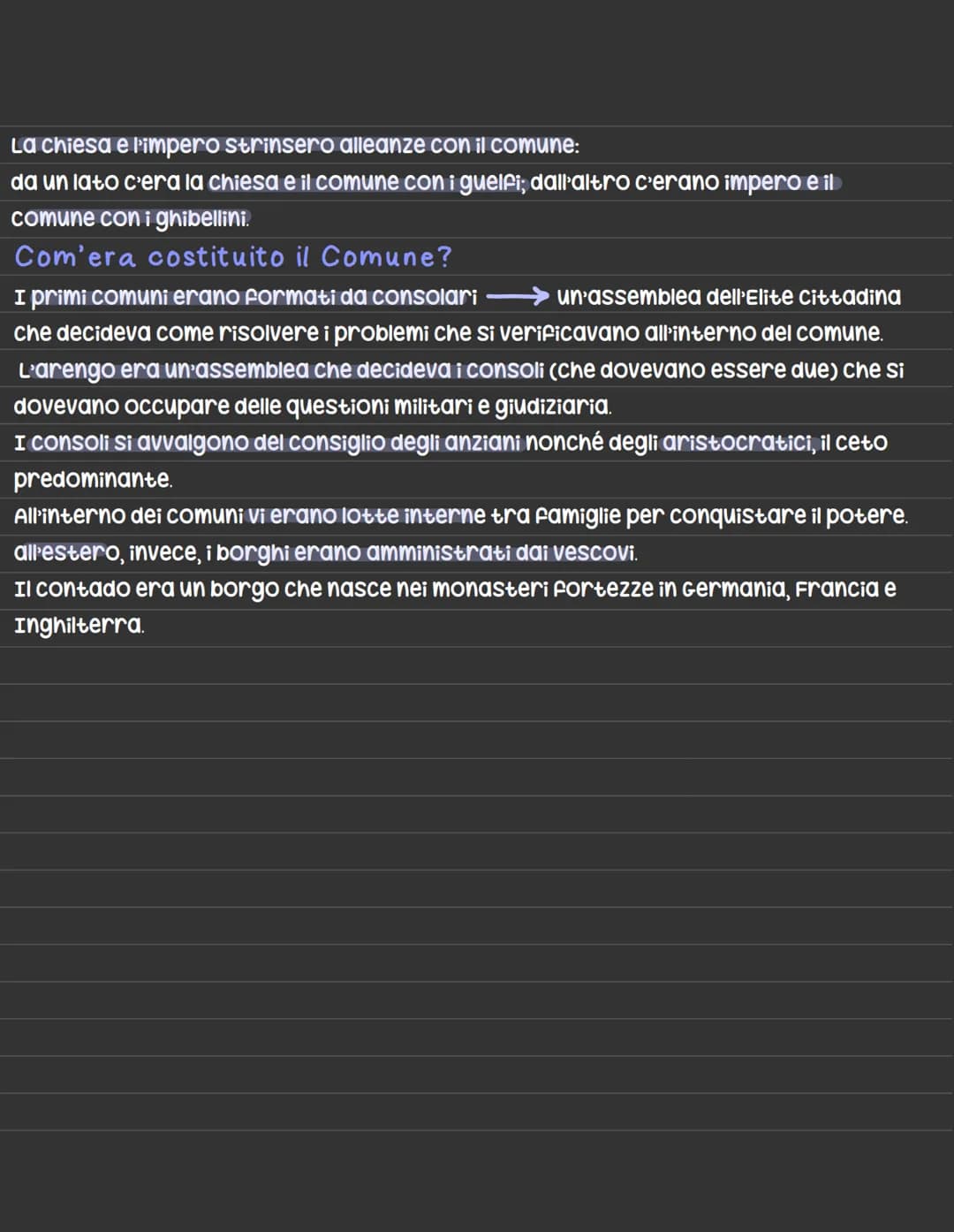 Una nuova istituzione
Il comune
La nascita dei comuni
Fino ad ora abbiamo visto que istituzioni: il papato e l'impero.
Nell'11 secolo nascon