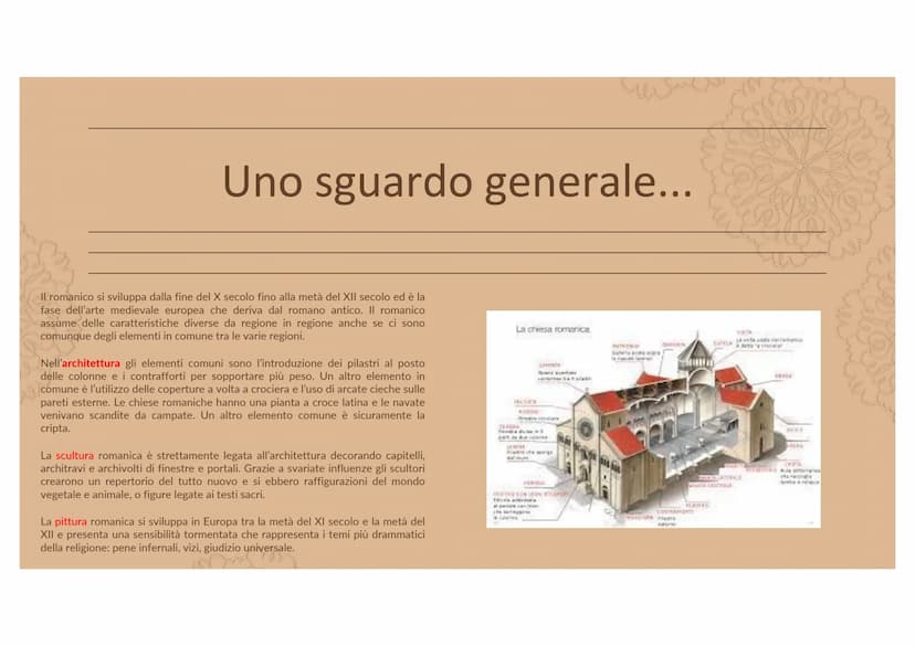 Anno scolastico 2021/2022
L'ARTE ROMANICA
E LE SUE BELLEZZE Uno sguardo generale...
Il romanico si sviluppa dalla fine del X secolo fino all