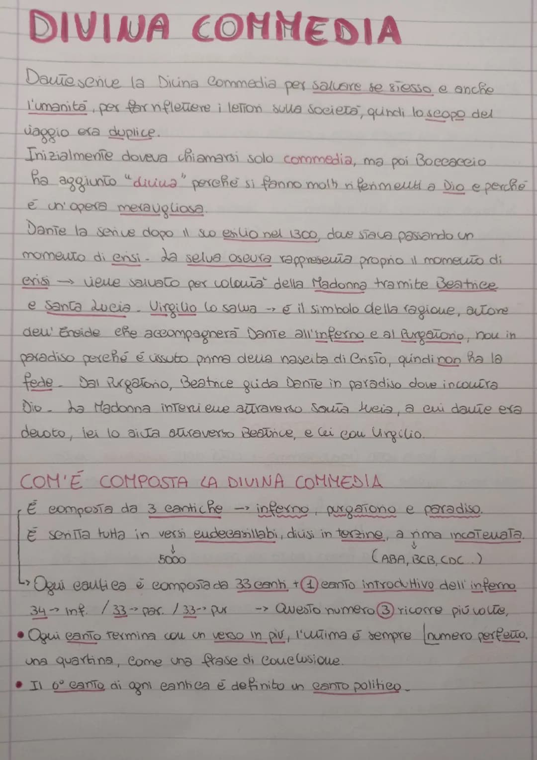 DIVINA COMMEDIA
Danteserve la Divina Commedia per salvare se siesso e anche
l'umanita, per far riflettere i letion sulla società, quindi lo 