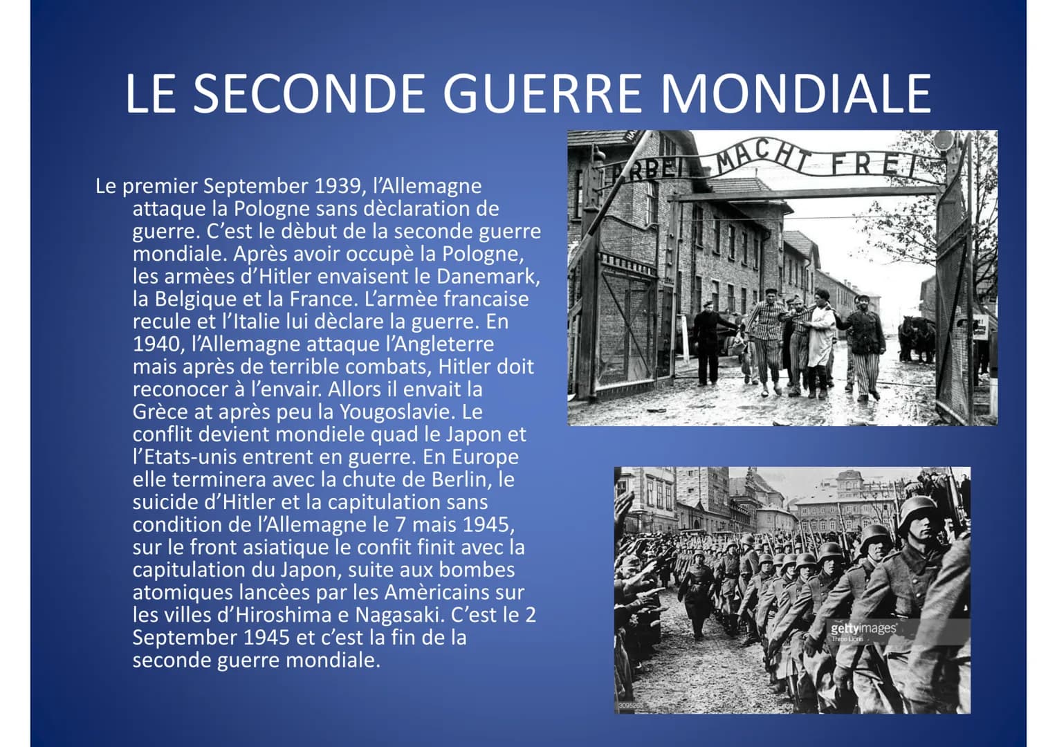 LA SECONDA GUERRA
MONDIALE
1939 - 1945 • STORIA: La seconda guerra mondiale
FRANCESE: La seconda guerre mondiale
GEOGRAFIA:11 Giappone
ITALI