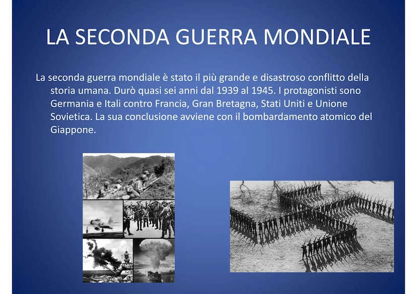 LA SECONDA GUERRA
MONDIALE
1939 - 1945 • STORIA: La seconda guerra mondiale
FRANCESE: La seconda guerre mondiale
GEOGRAFIA:11 Giappone
ITALI