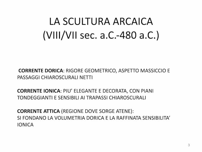 LA SCULTURA GRECA
1 Dama di Auxerre, 630 a.C. ca., calcare, h. 65 cm;
Parigi, Louvre
LA SCULTURA DEDALICA
SI SVILUPPO' A CRETA (ELENIZZATA)
