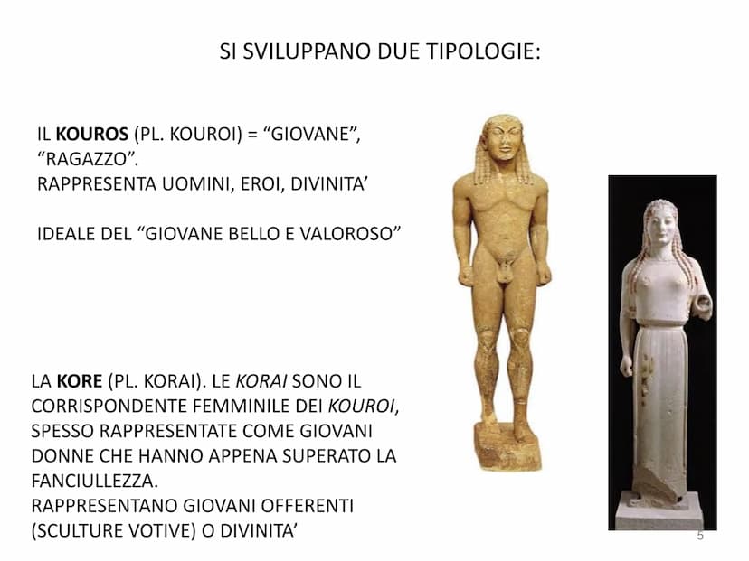 LA SCULTURA GRECA
1 Dama di Auxerre, 630 a.C. ca., calcare, h. 65 cm;
Parigi, Louvre
LA SCULTURA DEDALICA
SI SVILUPPO' A CRETA (ELENIZZATA)
