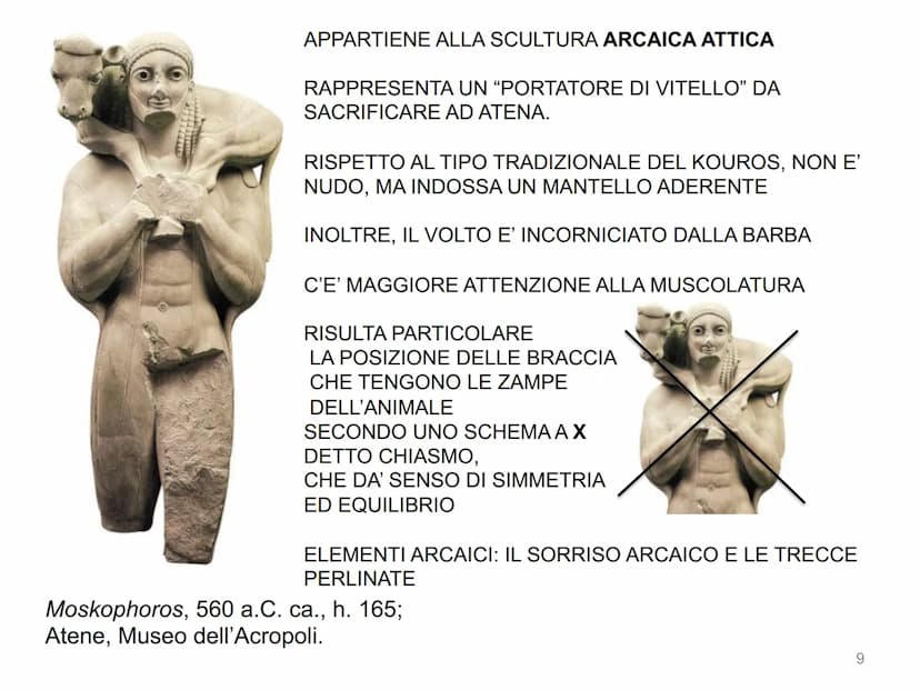 LA SCULTURA GRECA
1 Dama di Auxerre, 630 a.C. ca., calcare, h. 65 cm;
Parigi, Louvre
LA SCULTURA DEDALICA
SI SVILUPPO' A CRETA (ELENIZZATA)
