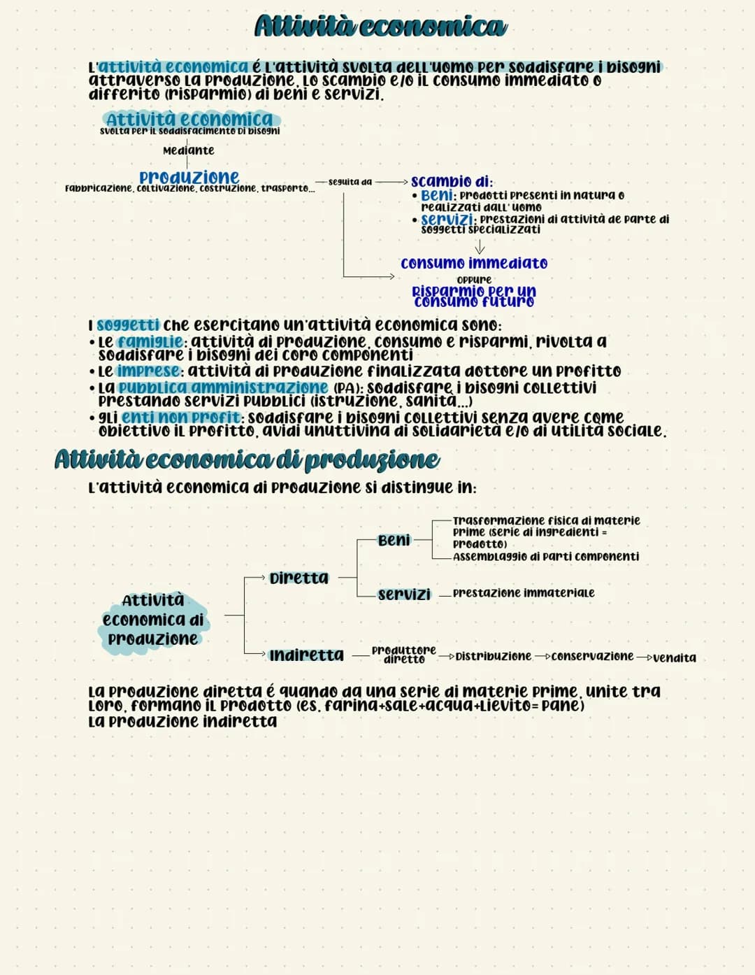 Azienda
L'azienda è un'organizzazione di Beni e persone destinata a durare nel
tempo, attraverso la quale si svolge un'attività economica di