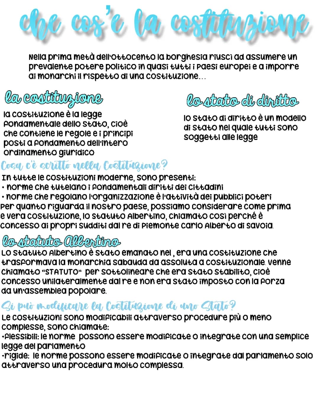 che cos’è la costituzione 
