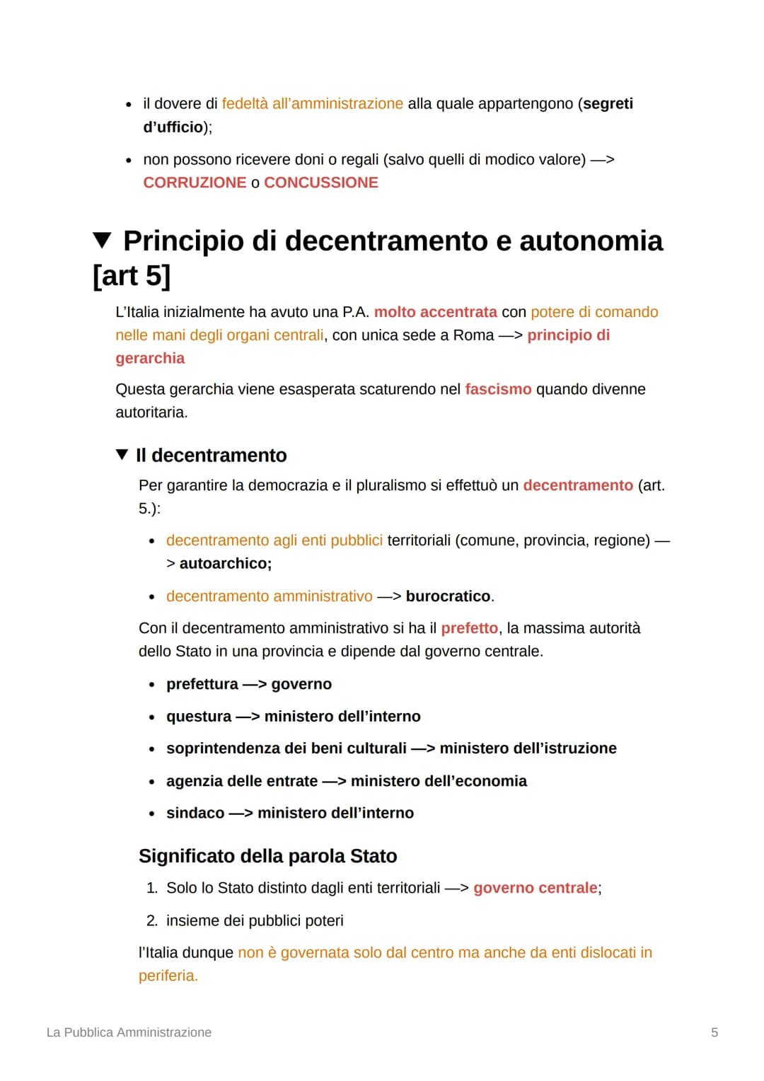 La Pubblica Amministrazione
▼ Cosa significa amministrare?
Lo stato si propone di perseguire molteplici fini nell'interesse dell'intera comu