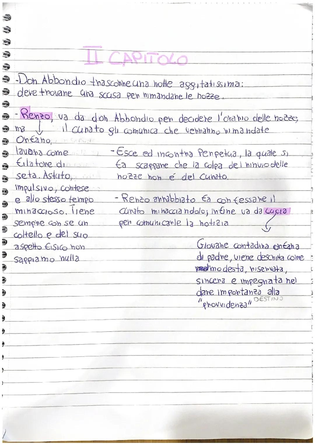 # I CAPITOLO

- Si apre con la descrizione del lugo in cui il romanzo é
a mbientato Cil lago Adda in Lombardia)

- Il personaggio principale