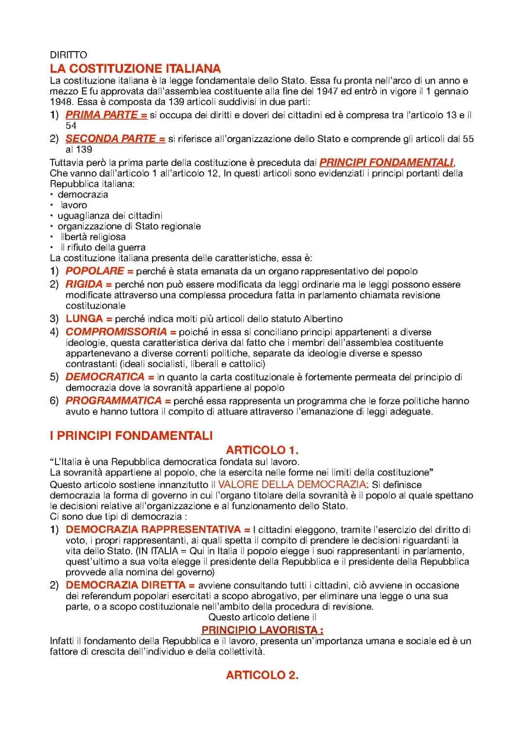I 12 Principi Fondamentali della Costituzione Italiana per Ragazzi