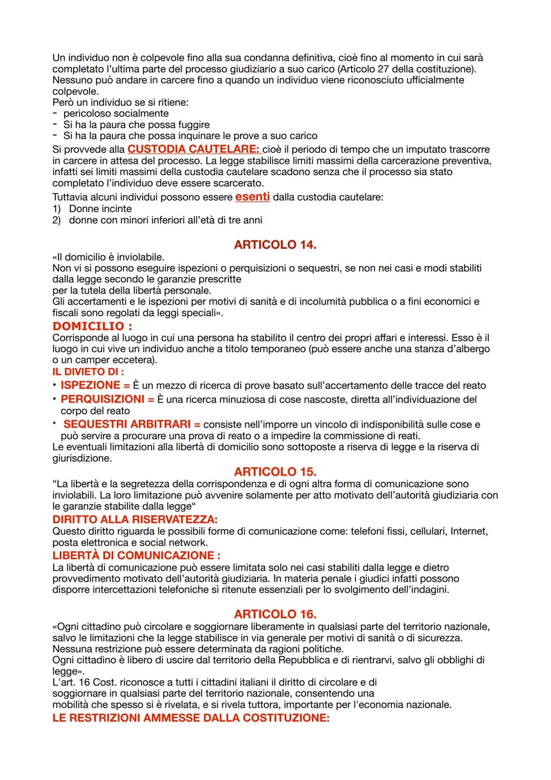 DIRITTO
LA COSTITUZIONE
ITALIANA
La costituzione italiana è la legge fondamentale dello Stato. Essa fu pronta nell'arco di un anno e
mezzo E