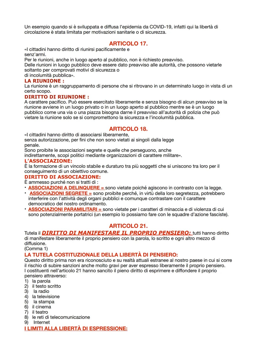 DIRITTO
LA COSTITUZIONE
ITALIANA
La costituzione italiana è la legge fondamentale dello Stato. Essa fu pronta nell'arco di un anno e
mezzo E